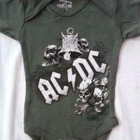 Боди бебе сито печат -на Харт рок група АС / DC и много други, снимка 5 - Бодита за бебе - 18406017