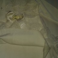 Детска бяла рокля с тюл, дантела и памучна подплата, с лента за глава, снимка 2 - Бебешки рокли - 9642964
