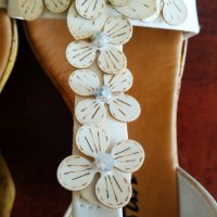 Дамски бели сандали на платформа, снимка 3 - Сандали - 25582086