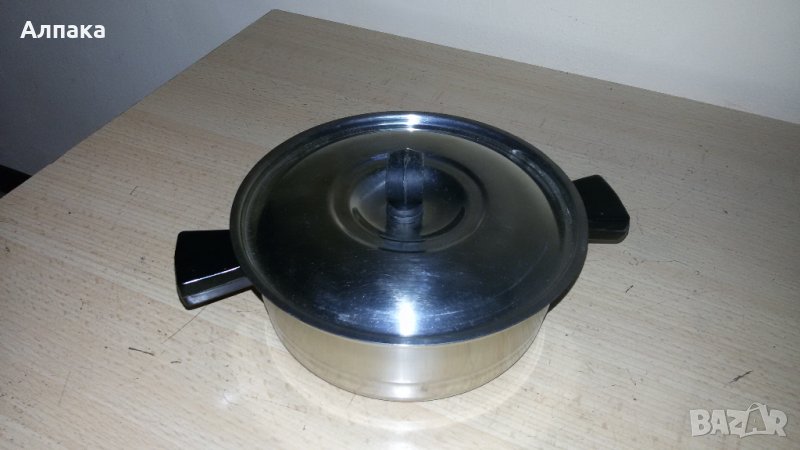 Продавам нова  малка тенджерака с капак МЕРЖ, алпака, дв. дъно, 1л, снимка 1