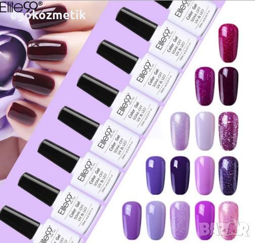 ув гел лак елите99 лилава серия 10мл, снимка 1