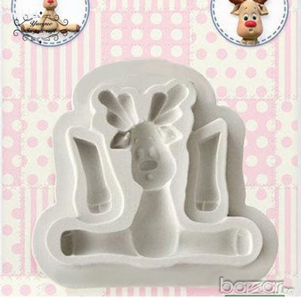 3D Елф елен силиконов молд форма декорация и украса торта фондан шоколад мъфини, снимка 1