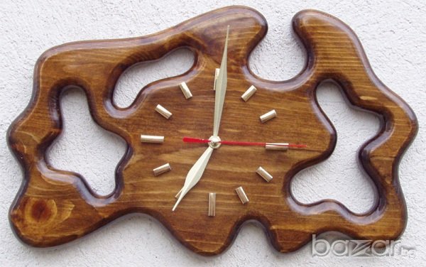 Стенни часовници, дървен стенен часовник, снимка 1