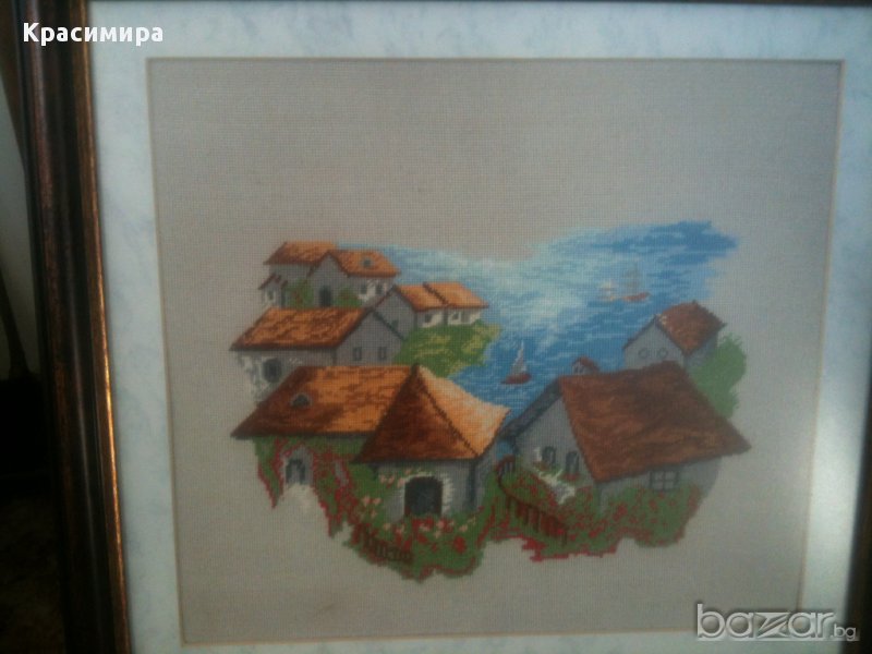 Гоблен"Къщички до морето", снимка 1