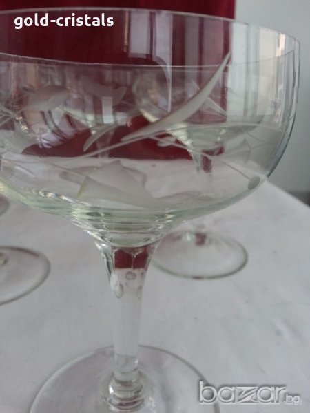 стъклени чаши гравирани, снимка 1