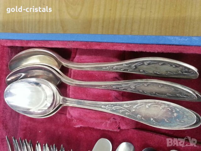 Старинни руски посребрени прибори за хранене, снимка 12 - Антикварни и старинни предмети - 22868985