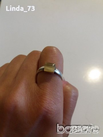 Среб.пръстен-камък-ахат-проба-925. Закупен от Италия., снимка 5 - Пръстени - 21726086