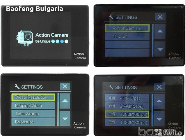 █▬█ █ ▀█▀ Нова Eken H9R +Дистанционно 22 части 12 MP 4K WiFI 2.0” LCD Екшън спортна видеокамера go p, снимка 9 - Камери - 17285588