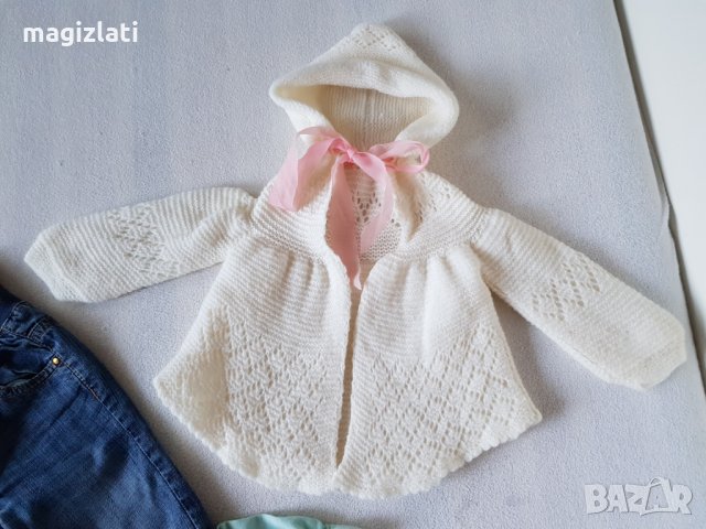 Дънки жилетка и блузка 0-3 месеца, снимка 4 - Комплекти за бебе - 24493458