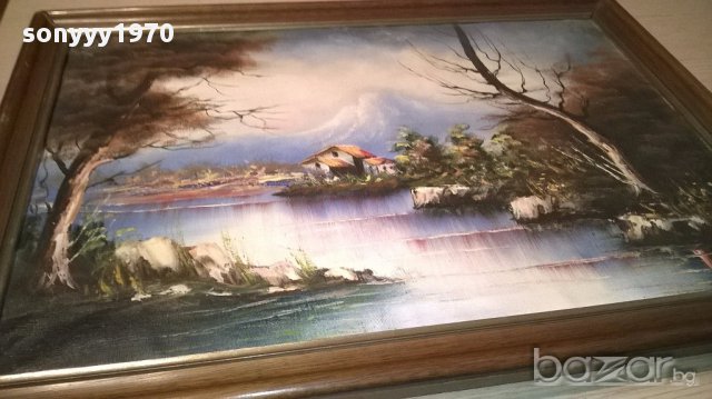 ПОРЪЧАНА-Картина с рамка-маслени бои-61/44см-внос швеицария, снимка 16 - Антикварни и старинни предмети - 15112951
