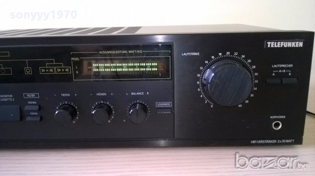 ПОРЪЧАН-Telefunken ha870 hifi amplifier 2x70w-germany-внос швеицария, снимка 6 - Ресийвъри, усилватели, смесителни пултове - 14897674