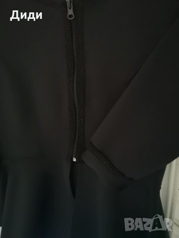 НАМАЛЕНО!!! Спортно елегантно сако пеплум, блейзер с цип, черно, комплект, екип, снимка 4 - Комплекти - 23881043