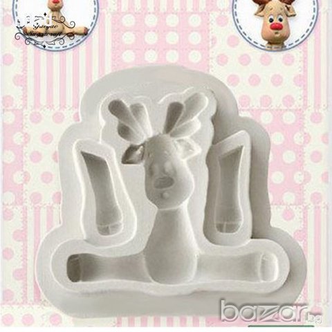 3D Елф елен силиконов молд форма декорация и украса торта фондан шоколад мъфини