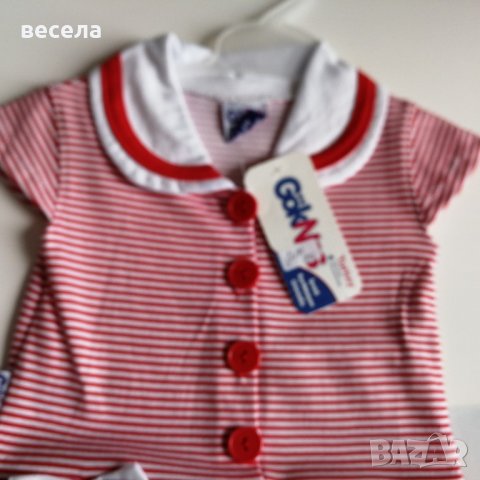Детска рокличка, бяло и червено , снимка 4 - Бебешки рокли - 22000987