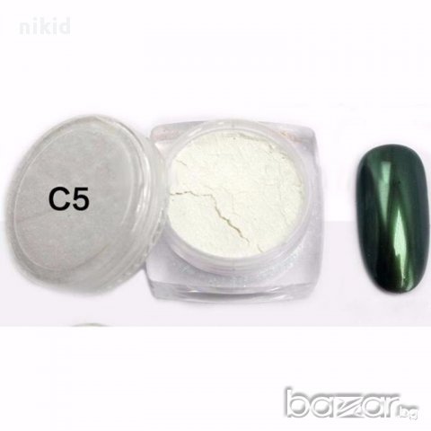 ХИТ !!  цветен прах за нокти пудра  за UV огледален хромиран  ефект блясък пигмент маникюр, снимка 6 - Декоративна козметика - 15360330