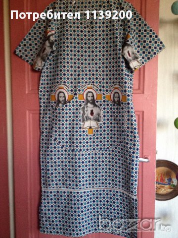 Нов африкански памучен кафтан с Иисус Христос L, снимка 2 - Рокли - 18031622