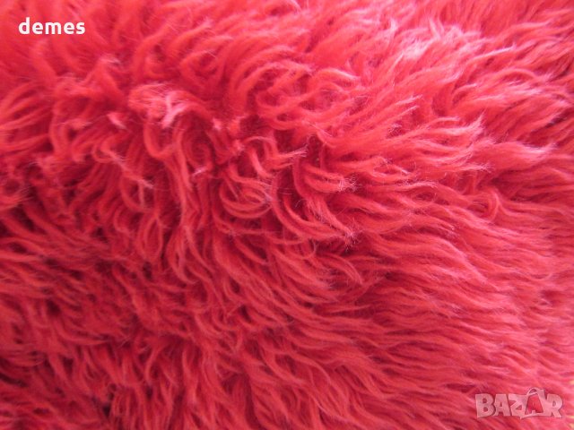  Губер/китеник от естествена вълна, червен цвят, снимка 2 - Покривки за легло - 25760165
