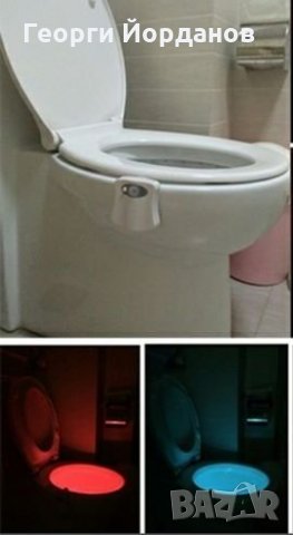 Нощна лед светлина за тоалетна чиния, снимка 3 - Настолни лампи - 18345863