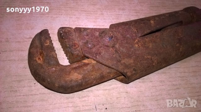 стар руски раздвижен ключ-31см, снимка 2 - Антикварни и старинни предмети - 22970898