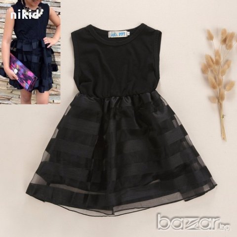 черна детска рокля, снимка 2 - Детски рокли и поли - 15666012