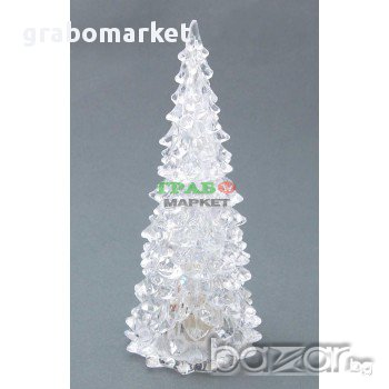 Декоративна елхичка - светеща в различни цветове. Изработена от PVC материал., снимка 1 - Коледни подаръци - 16204762