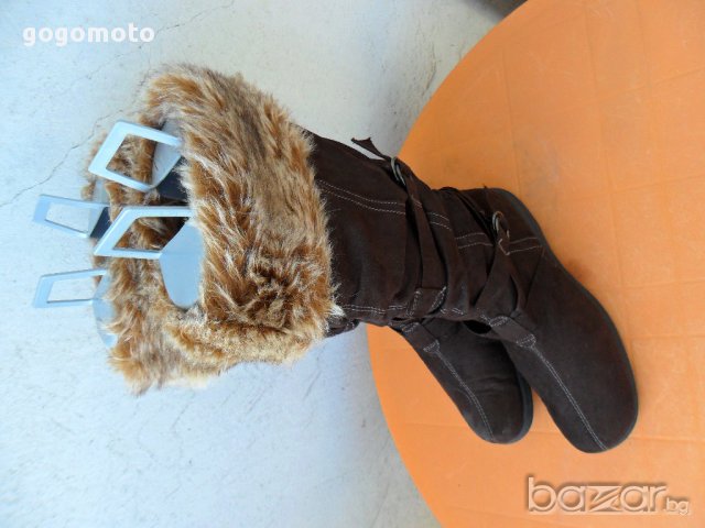 дамски ТОПЛИ БОТУШКИ ЕКО ВЕЛУР 39 - 40, GOGOMOTO.BAZAR.BG , снимка 11 - Дамски ботуши - 9462803
