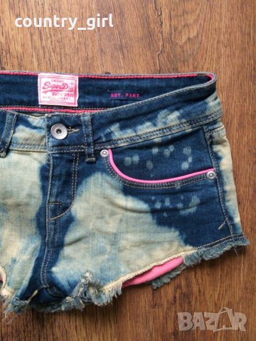 superdry hot.pant. - страхотни дънкови къси панталони КАТО НОВИ, снимка 12 - Къси панталони и бермуди - 25279918