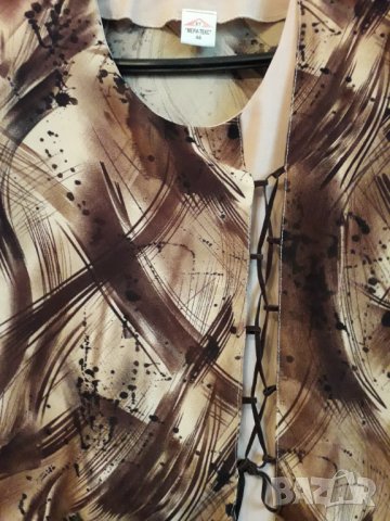 Дамска лятна блуза туника с къс ръкав L, XL, снимка 2 - Туники - 25439638