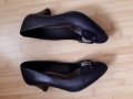 Дамски обувки тъмносини среден ток, снимка 4