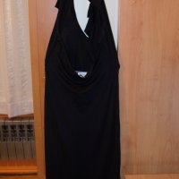 Черна рокля с воали и гол гръб, снимка 6 - Рокли - 25425069