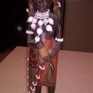 Африканска фигура от дърво-31х7см-внос швеицария, снимка 3 - Антикварни и старинни предмети - 17317721