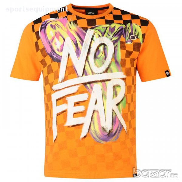 Тениска No Fear Orange Checker, снимка 1