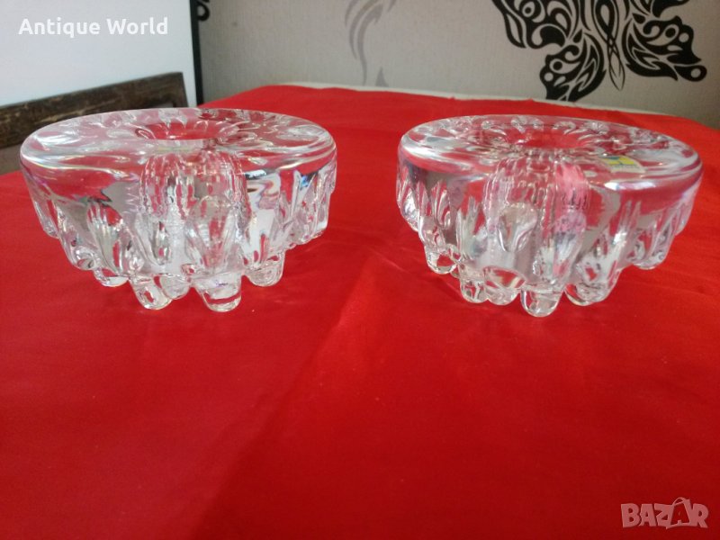 Свещници КРИСТАЛНО Стъкло MALERAS SWEDEN, снимка 1