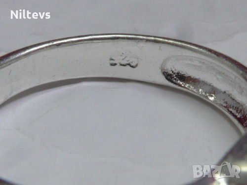 Масивен сребърен пръстен 925 с Циркон, снимка 6 - Пръстени - 23584772