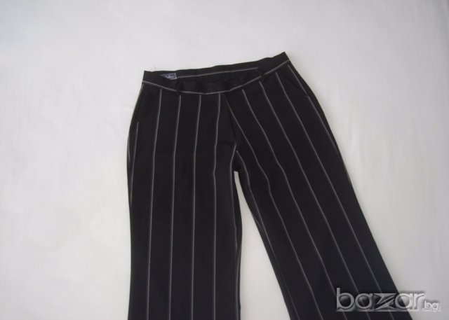 Дамски черен панталон в рае, М , снимка 3 - Панталони - 18403062