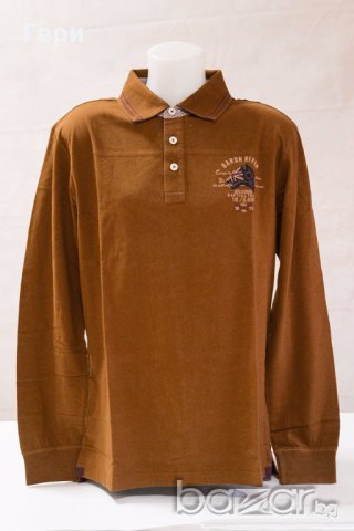 Памучна мъжка блуза в нюанс на кафяво марка Galvanni, снимка 3 - Блузи - 17486414