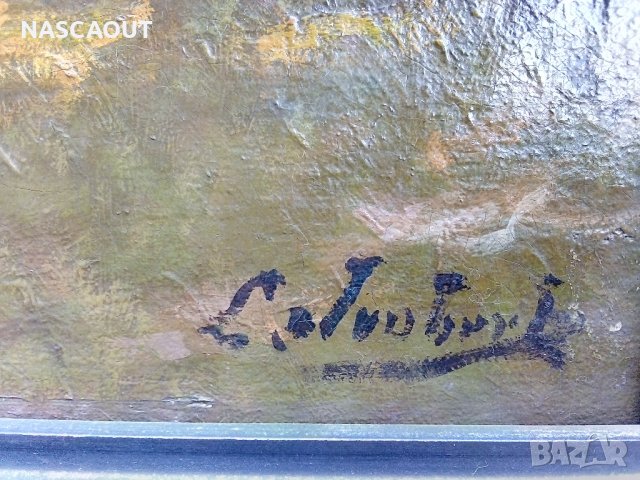 Стара маслена картина, снимка 4 - Антикварни и старинни предмети - 24906565