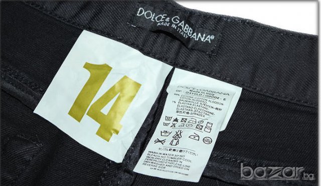 D&G Dolce and Gabbana Black Metal Plate Мъжки Дънки size 46 (30), снимка 7 - Дънки - 6643386
