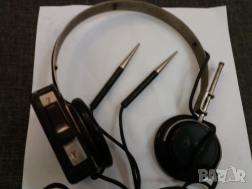 Стари слушалки за телефонна централа. , снимка 3 - Антикварни и старинни предмети - 24075145
