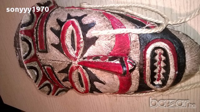 Красива африканска маска-33/16/9см-внос швеицария, снимка 6 - Антикварни и старинни предмети - 16093771