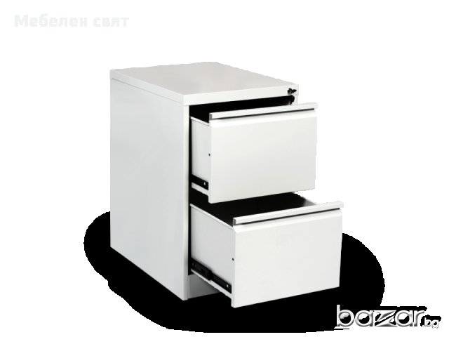 Метален шкаф за документи кардекс с две чекмеджета 72/46/72см, снимка 2 - Гардероби - 16371351