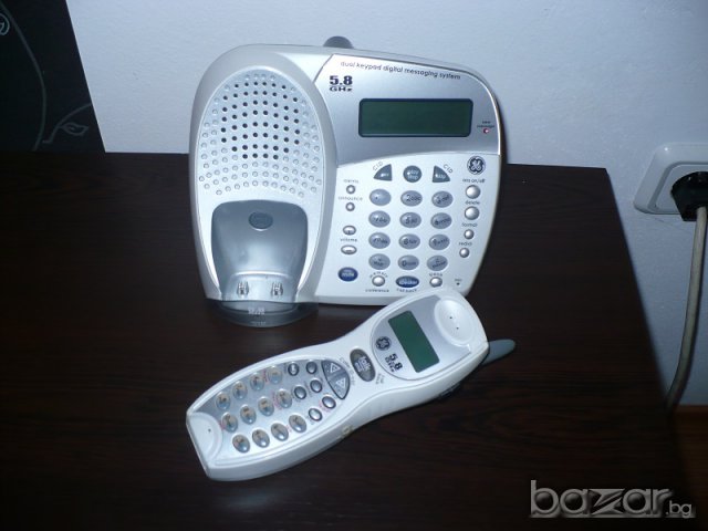 Телефон General Electric 5.8 GHz, снимка 3 - Стационарни телефони и факсове - 7258496