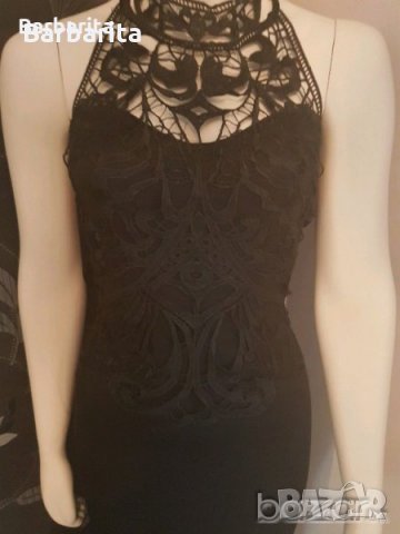 Черна рокля размер М, снимка 4 - Рокли - 24646252