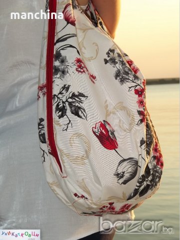 Текстилна дамска чанта, снимка 3 - Чанти - 21326744