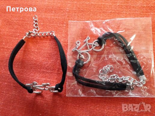 Кожена гривна с метален елемент - колело , снимка 4 - Гривни - 23409838