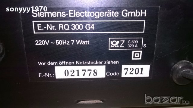 Siemens rq300g4-equalizer hf series made in germany-внос швеицария, снимка 11 - Ресийвъри, усилватели, смесителни пултове - 13867701