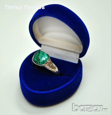 Уникален пръстен от сребро 925 с естествен камък - ахат, снимка 3 - Пръстени - 8691321