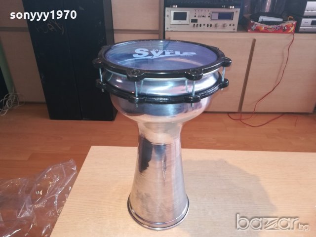 НОВА тарамбука-нова-алуминиева-голяма-40х25см, снимка 3 - Ударни инструменти - 20437800