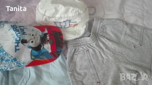 Две шапки и две къси панталончета, снимка 6 - Бебешки шапки - 25438125