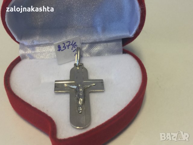 Сребърен кръст с разпятие-3,15гр/925, снимка 2 - Колиета, медальони, синджири - 23750244